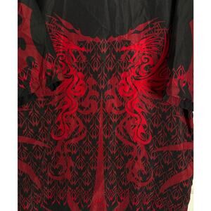 90's or Y2K City Impact Tribal Dragon Flames AOP Polyester Cyber Grunge Mens XL